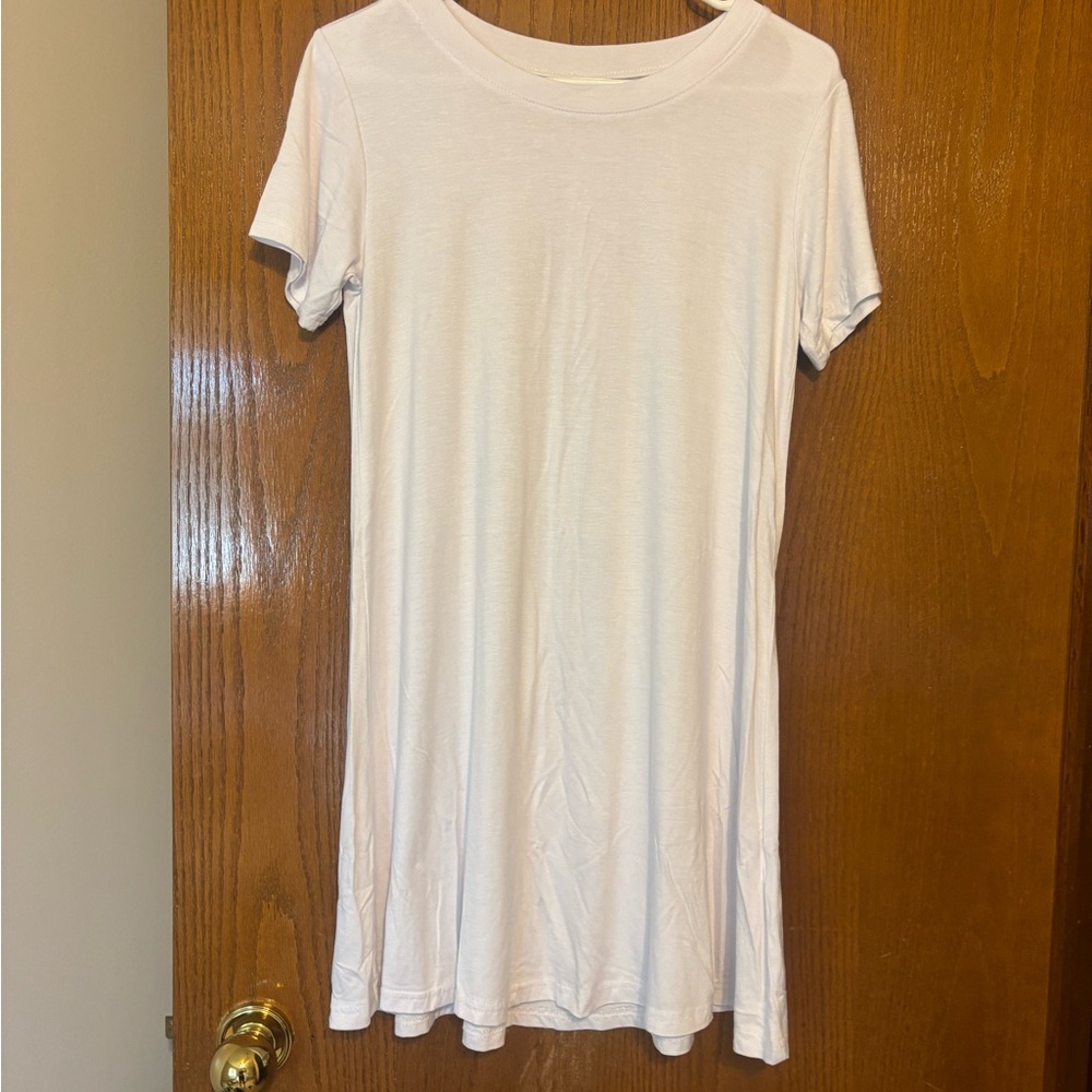 Womens white tee shirt dress